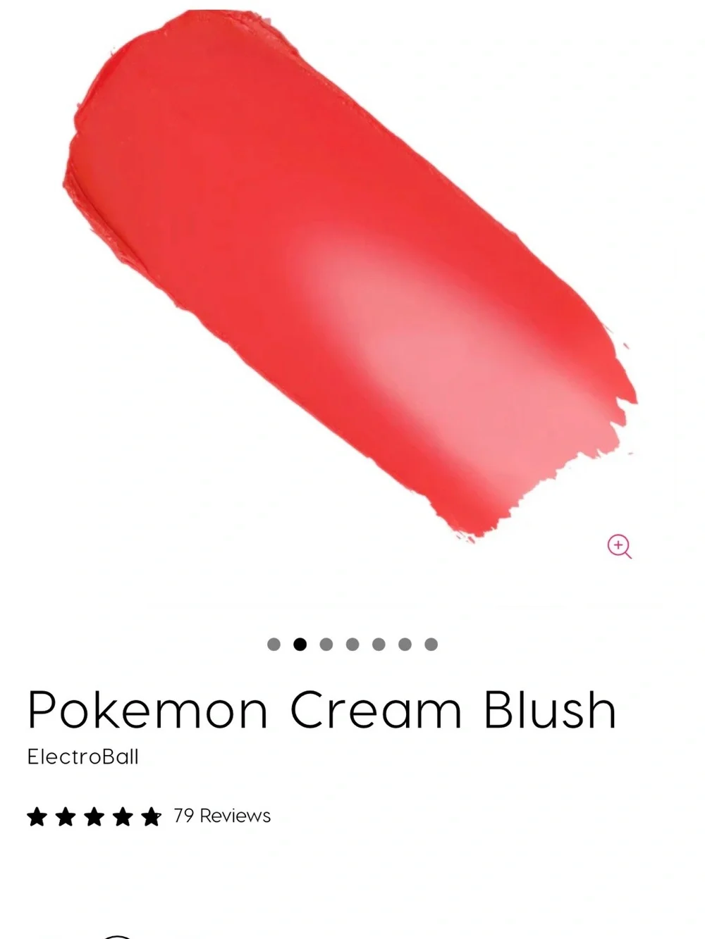 ColourPop Pokémon Cream Blush — Vibrant Coral Red